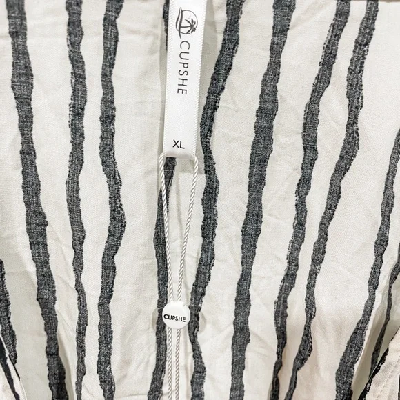 CUPSHE Eva Wave Striped V-neck Sleeveless Dress coverup XL - Picture 3 of 6